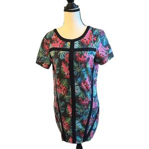 Pacsun Modern Amusement Palm Leaf Floral Dress Backless V Shape Mini Medium